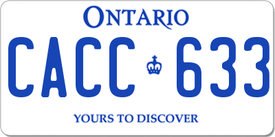 ON license plate CACC633