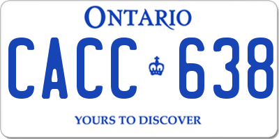 ON license plate CACC638