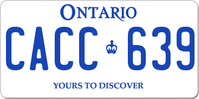 ON license plate CACC639