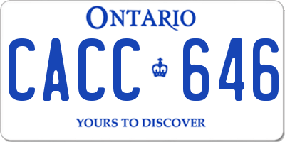 ON license plate CACC646