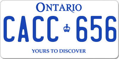 ON license plate CACC656