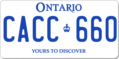 ON license plate CACC660