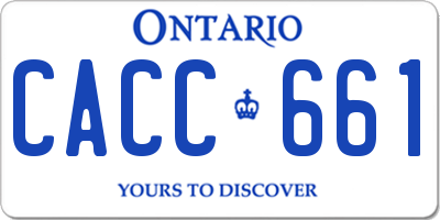 ON license plate CACC661