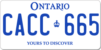 ON license plate CACC665