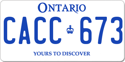 ON license plate CACC673