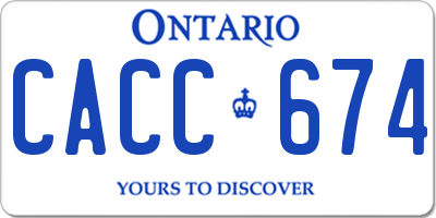 ON license plate CACC674