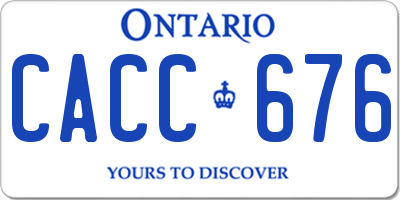 ON license plate CACC676