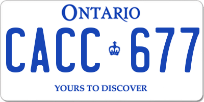 ON license plate CACC677