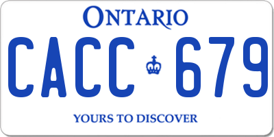 ON license plate CACC679