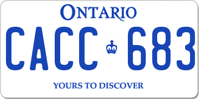 ON license plate CACC683