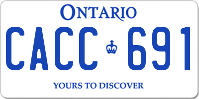 ON license plate CACC691