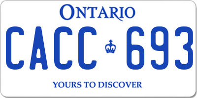 ON license plate CACC693