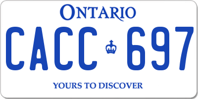 ON license plate CACC697