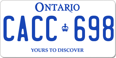 ON license plate CACC698