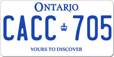 ON license plate CACC705