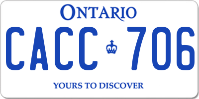 ON license plate CACC706