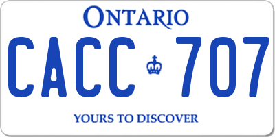 ON license plate CACC707