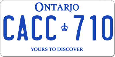 ON license plate CACC710