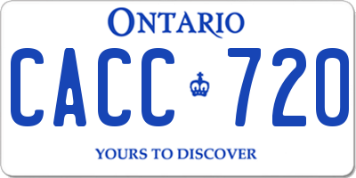 ON license plate CACC720