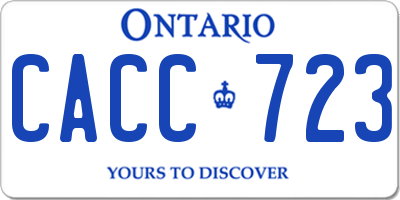 ON license plate CACC723