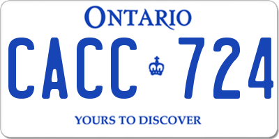 ON license plate CACC724