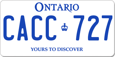 ON license plate CACC727