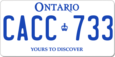 ON license plate CACC733