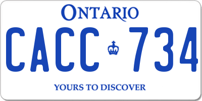 ON license plate CACC734