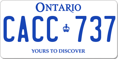 ON license plate CACC737