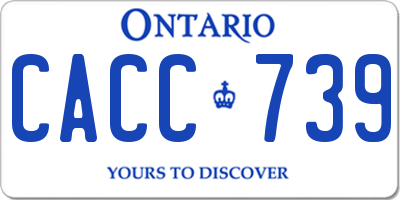 ON license plate CACC739