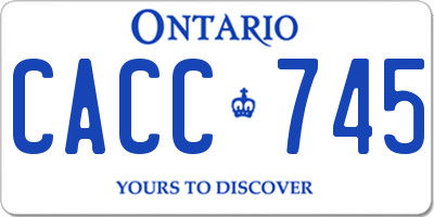 ON license plate CACC745