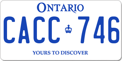 ON license plate CACC746