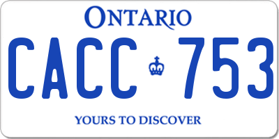 ON license plate CACC753