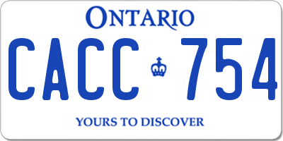 ON license plate CACC754