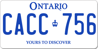 ON license plate CACC756