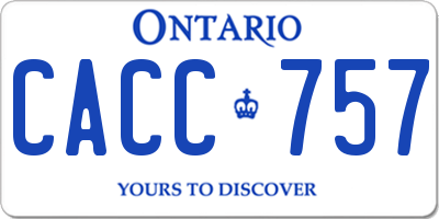 ON license plate CACC757