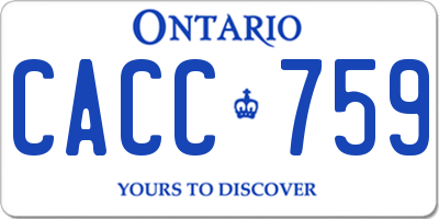 ON license plate CACC759