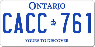 ON license plate CACC761