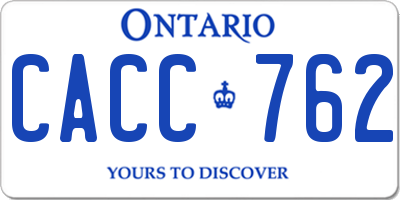 ON license plate CACC762