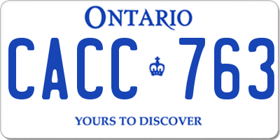 ON license plate CACC763