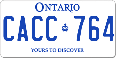 ON license plate CACC764