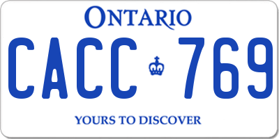 ON license plate CACC769