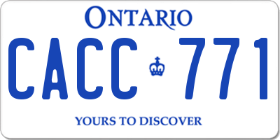 ON license plate CACC771