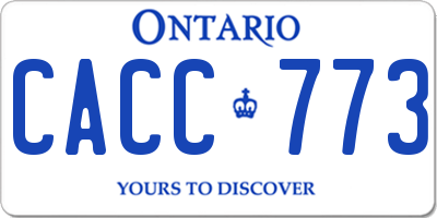 ON license plate CACC773