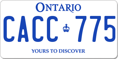 ON license plate CACC775