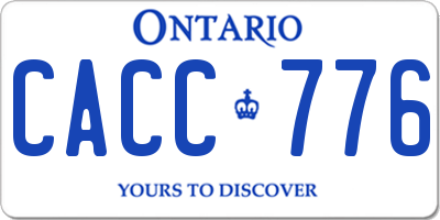 ON license plate CACC776