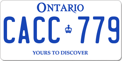 ON license plate CACC779