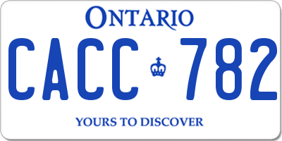 ON license plate CACC782