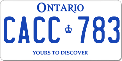 ON license plate CACC783