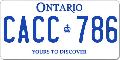 ON license plate CACC786